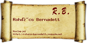 Rohács Bernadett névjegykártya