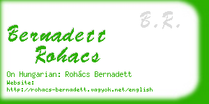 bernadett rohacs business card